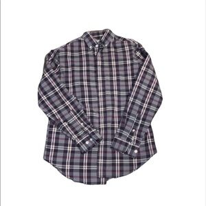 Merona men’s purple plaid button down shirt Size Small